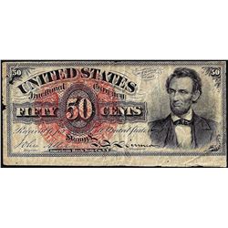 March 3, 1863 Fifty Cents Fourth Issue Lincoln Fractional Currency Note