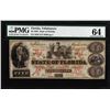 Image 1 : 1864 $5 State of Florida Tallahassee Cr.34 Obsolete Note PMG Choice Uncirculated 64