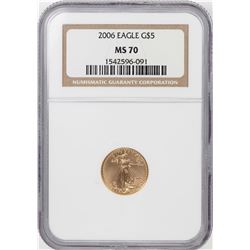 2006 $5 American Gold Eagle Coin NGC MS70