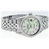 Image 3 : Rolex Mens Stainless Steel Green MOP Diamond & Emerald 36MM Datejust Wristwatch