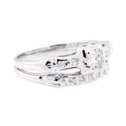18KT White Gold 0.35 ctw Diamond Ring and Band