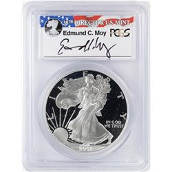 2002-W $1 Proof American Silver Eagle Coin PCGS PR69DCAM Moy Signature