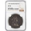 Image 1 : 1795 $1 Draped Bust Silver Dollar Coin NGC XF45