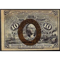 March 3, 1863 Ten Cents Second Issue Fractional Currency Note