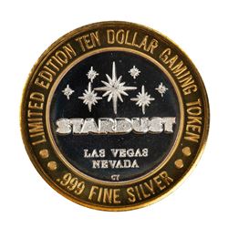 .999 Silver Stardust Resort Las Vegas $10 Casino Gaming Token Limited Edition