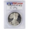 Image 1 : 1993-P $1 Proof American Silver Eagle Coin PCGS PR69DCAM Moy Signature