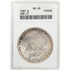 Image 1 : 1887 $1 Morgan Silver Dollar Coin ANACS MS63 VAM-12