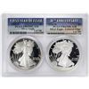 Image 1 : 1986-S & 2016-W $1 Proof American Silver Eagle Coin Set PCGS PR69DCAM