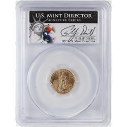 2013 $5 American Gold Eagle Coin PCGS MS70 Mint Director Signature Series