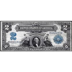 1899 $2 Mini-Porthole Silver Certificate Note