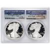 Image 1 : 1986-S & 2016-W $1 Proof American Silver Eagle Coin Set PCGS PR70DCAM