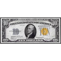1934A $10 North Africa WWII Emergency Issue Silver Certificate Note