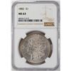 Image 1 : 1882 $1 Morgan Silver Dollar Coin NGC MS63