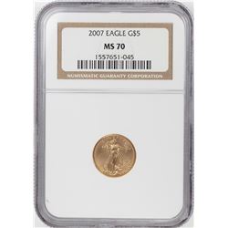 2007 $5 American Gold Eagle Coin NGC MS70