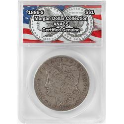 1886-S $1 Morgan Silver Dollar Coin ANACS Certified Genuine