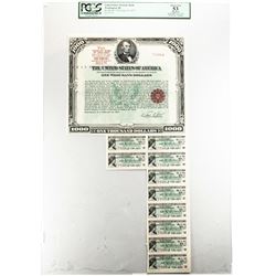 1977 $1,000 United States 7 5/8% Treasury Bearer Bond PCGS Choice About New 53 Apparent