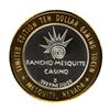 Image 2 : .999 Silver Rancho Mesquite Casino Nevada $10 Casino Limited Edition Gaming Token
