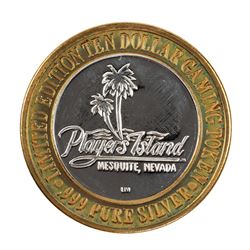 .999 Fine Silver Players Island Casino $10 Casino Limited Edition Gaming Token