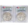 Image 1 : Lot of (2) 2013-S $1 American Silver Eagle Coins PCGS MS69 First Strike