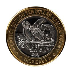 .999 Silver Tropicana Las Vegas, Nevada $10 Casino Limited Edition Gaming Token