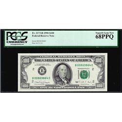 Finest Known 1990 $100 Federal Reserve Note New York PCGS Superb Gem New 68PPQ