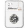 Image 1 : 1953 Proof Washington Quarter Coin NGC PF66
