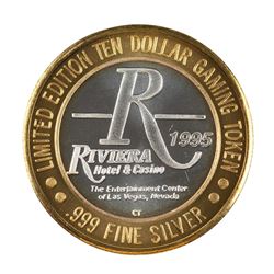 .999 Silver Riviera Hotel & Casino Las Vegas $10 Casino Limited Edition Gaming Token