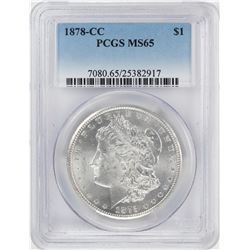 1878-CC $1 Morgan Silver Dollar Coin PCGS MS65