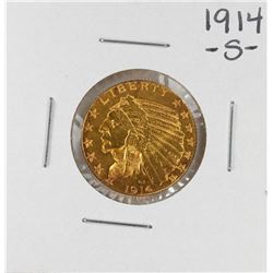 1914-S $5 Indian Head Half Eagle Gold Coin