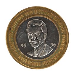 .999 Fine Silver Riverside Casino Laughlin, NV $10 Limited Edition Gaming Token
