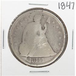 1847 $1 Seated Liberty Silver Dollar Coin