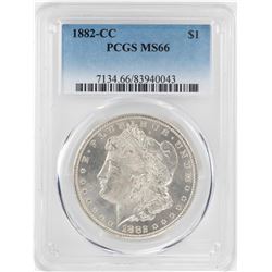 1882-CC $1 Morgan Silver Dollar Coin PCGS MS66