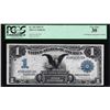 Image 1 : 1899 $1 Black Eagle Silver Certificate Note Fr.226 PCGS Very Fine 30 Inscription on Back