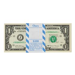 Pack of (100) Consecutive 2017 $1 Federal Reserve STAR Notes Kansas City