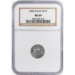 2004 $10 Platinum American Eagle Coin NGC MS69