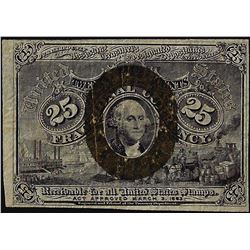 1863 Twenty-Five Cents Second Issue Fractional Currency Note