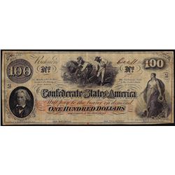 1862 $100 Confederate States of America Note