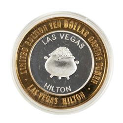 .999 Silver Hilton Las Vegas, Nevada $10 Casino Limited Edition Gaming Token
