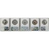 Image 2 : Lot of (5) 1956 Type 2 Proof Franklin Half Dollar Coins NGC PF66