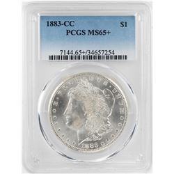 1883-CC $1 Morgan Silver Dollar Coin PCGS MS65+