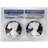Image 1 : 1986-S & 2016-W $1 Proof American Silver Eagle Coin Set PCGS PR69DCAM