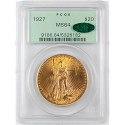 1927 $20 St. Gaudens Double Eagle Gold Coin PCGS MS64 CAC Old Green Holder