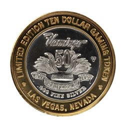 .999 Silver Flamingo Hilton Las Vegas, Nevada $10 Casino Limited Edition Gaming Token