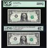 Image 1 : Lot of 1985 $1 Federal Reserve Notes PCGS 68PPQ & PMG Superb Gem New 67EPQ