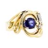 Image 1 : 14KT Yellow Gold 1.29 ctw Sapphire and Diamond Ring