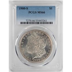 1900-S $1 Morgan Silver Dollar Coin PCGS MS66
