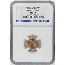 2009 $5 American Gold Eagle Coin NGC MS70 Early Releases