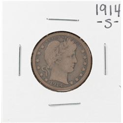1914-S Barber Quarter Coin