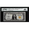 Image 1 : 1935A $1 North Africa Silver Certificate WWII Emergency Note PMG Choice Unc. 64