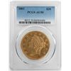 Image 1 : 1861 $20 Liberty Head Double Eagle Gold Coin PCGS AU50